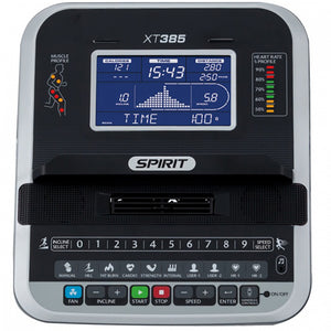 Console folding treadmill spirit fitness XT385